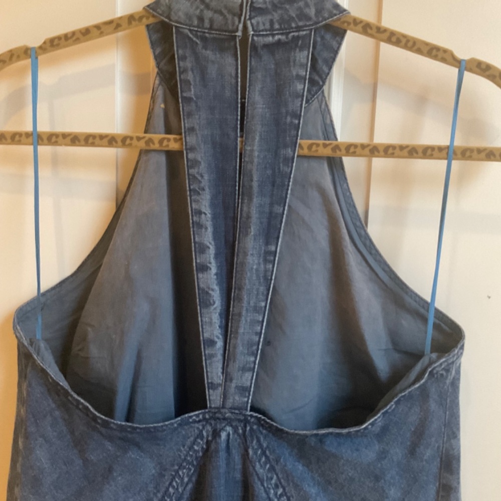 Denim mini halter dress size S - Picture 3 of 6